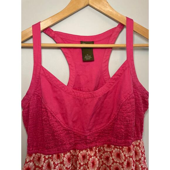 Fei Women’s Size 12 Pink Floral Embroidered Racerback Midi Dress Made in India - Picture 5 of 6